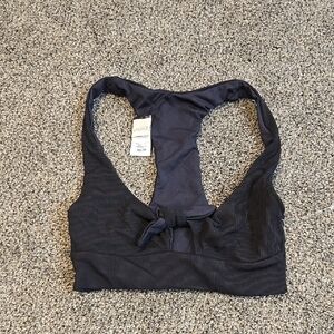 NWOT L Space Black Women's Intimate Top Swim Bikini Sz XS